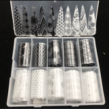 Nail Foil - Black/White Hollow Design